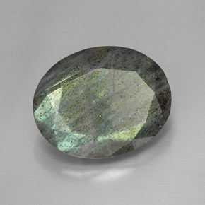 13.32 ct Multicolor Labradorite Stone, Natural Labradorite in Oval Facet Shape for Sale