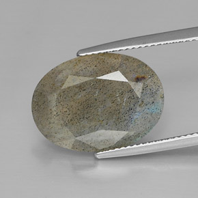 10.56 ct Multicolor Labradorite Gemstone, Labradorite Gem in Oval Facet Shape for Sale.