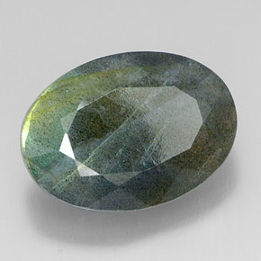 12.78 ct Multicolor Labradorite Stone, Natural Labradorite in Oval Facet Shape for Sale
