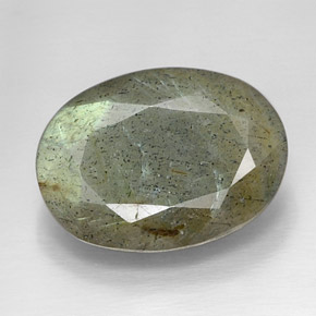 13.18 ct Multicolor Labradorite Gemstone, Labradorite Gem in Oval Facet Shape for Sale.