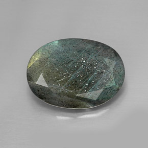 10.03 ct Multicolor Labradorite Stone, Natural Labradorite in Oval Facet Shape for Sale