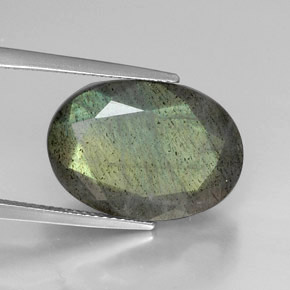 12.90 ct Multicolor Labradorite Stone, Natural Labradorite in Oval Facet Shape for Sale