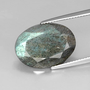 10.24 ct Multicolor Labradorite Gemstone, Labradorite Gem in Oval Facet Shape for Sale.