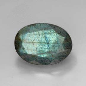 13.24 ct Multicolor Labradorite Stone, Natural Labradorite in Oval Facet Shape for Sale