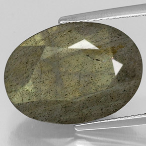 10.74 ct Multicolor Labradorite Gemstone, Labradorite Gem in Oval Facet Shape for Sale.
