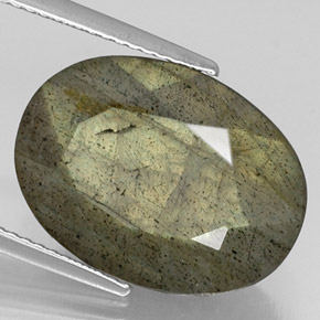 10.74 ct Multicolor Labradorite Stone, Natural Labradorite in Oval Facet Shape for Sale
