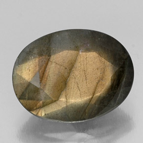 8.66 ct Multicolor Labradorite Gemstone, Labradorite Gem in Oval Facet Shape for Sale.