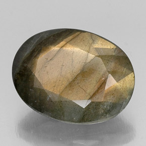 8.66 ct Multicolor Labradorite Stone, Natural Labradorite in Oval Facet Shape for Sale