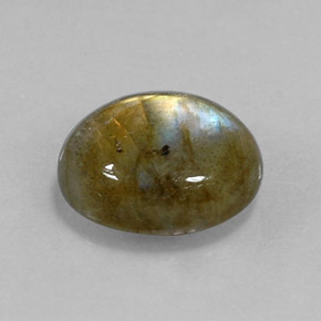 3.60 ct Multicolor Labradorite Gemstone, Labradorite Gem in Oval Cabochon Shape for Sale.