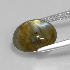 Labradorite Gemstone in 11 x 9 mm (calibrated) Size for Sale, Labradorite Stone in Multicolor Color