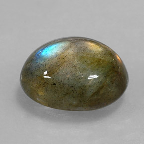 2.98 ct Multicolor Labradorite Gemstone, Labradorite Gem in Oval Cabochon Shape for Sale.