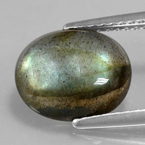 2.73 ct Multicolor Labradorite Gemstone, Labradorite Gem in Oval Cabochon Shape for Sale.
