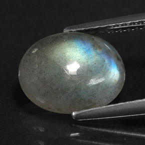2.99 ct Multicolor Labradorite Gemstone, Labradorite Gem in Oval Cabochon Shape for Sale.