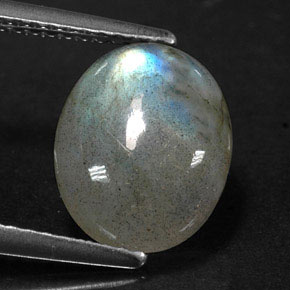 2.99 ct Multicolor Labradorite Stone, Natural Labradorite in Oval Cabochon Shape for Sale