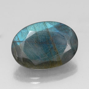 10.88 ct Multicolor Labradorite Gemstone, Labradorite Gem in Oval Facet Shape for Sale.