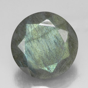 21.17 ct Multicolor Labradorite Gemstone, Labradorite Gem in Round Facet Shape for Sale.