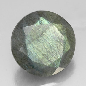 21.17 ct Multicolor Labradorite Stone, Natural Labradorite in Round Facet Shape for Sale