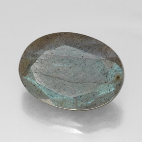 12.19 ct Multicolor Labradorite Stone, Natural Labradorite in Oval Facet Shape for Sale