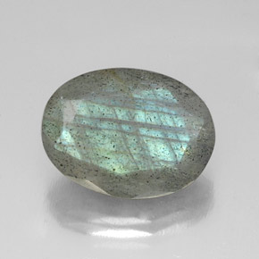 10.11 ct Multicolor Labradorite Gemstone, Labradorite Gem in Oval Facet Shape for Sale.