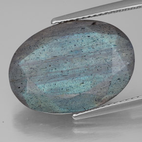 11.44 ct Multicolor Labradorite Stone, Natural Labradorite in Oval Facet Shape for Sale