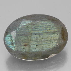 13.83 ct Multicolor Labradorite Gemstone, Labradorite Gem in Oval Facet Shape for Sale.