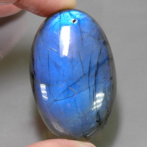 93.88 ct Multicolor Labradorite Stone, Natural Labradorite in Oval Cabochon Shape for Sale