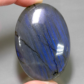 145.20 ct Multicolor Labradorite Stone, Natural Labradorite in Oval Cabochon Shape for Sale