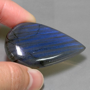 68.82 ct Multicolor Labradorite Stone, Natural Labradorite in Pear Cabochon Shape for Sale
