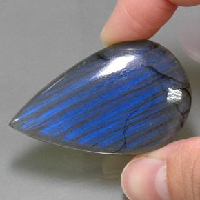 Labradorite Gemstone in 44.7 x 27.8 mm Size for Sale, Labradorite Stone in Multicolor Color