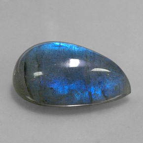 13.56 ct Multicolor Labradorite Stone, Natural Labradorite in Pear Cabochon Shape for Sale