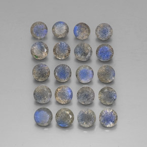 7.60 ct Multicolor Labradorite Gemstone, Labradorite Gem in Round Facet Shape for Sale.