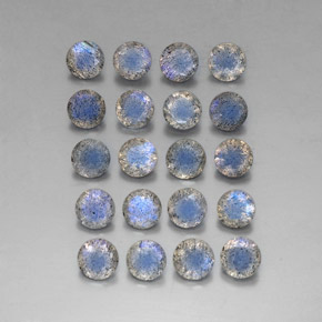 7.18 ct Multicolor Labradorite Gemstone, Labradorite Gem in Round Facet Shape for Sale.