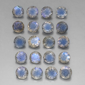 7.18 ct Multicolor Labradorite Stone, Natural Labradorite in Round Facet Shape for Sale