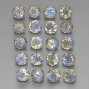 7.46 ct Multicolor Labradorite Stone, Natural Labradorite in Round Facet Shape for Sale
