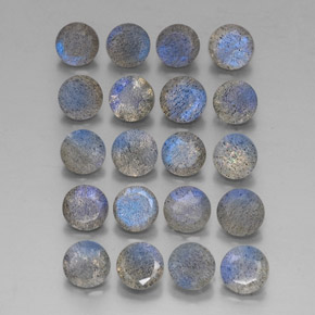 7.83 ct Multicolor Labradorite Stone, Natural Labradorite in Round Facet Shape for Sale