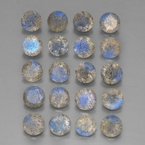 7.36 ct Multicolor Labradorite Stone, Natural Labradorite in Round Facet Shape for Sale