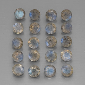 7.48 ct Multicolor Labradorite Stone, Natural Labradorite in Round Facet Shape for Sale
