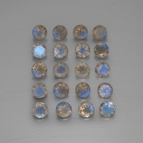 7.16 ct Multicolor Labradorite Gemstone, Labradorite Gem in Round Facet Shape for Sale.