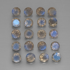7.16 ct Multicolor Labradorite Stone, Natural Labradorite in Round Facet Shape for Sale
