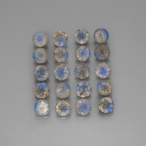 7.45 ct Multicolor Labradorite Gemstone, Labradorite Gem in Round Facet Shape for Sale.