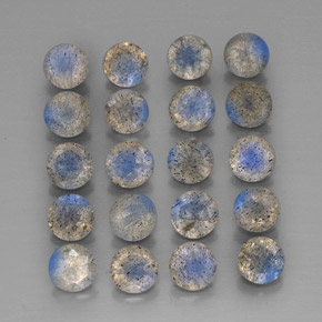 7.45 ct Multicolor Labradorite Stone, Natural Labradorite in Round Facet Shape for Sale