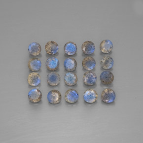 7.88 ct Multicolor Labradorite Gemstone, Labradorite Gem in Round Facet Shape for Sale.