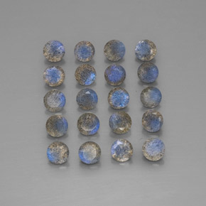 7.51 ct Multicolor Labradorite Gemstone, Labradorite Gem in Round Facet Shape for Sale.