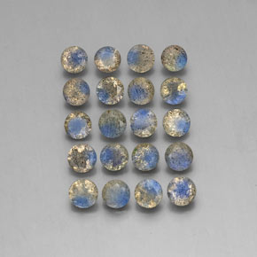 8.00 ct Multicolor Labradorite Gemstone, Labradorite Gem in Round Facet Shape for Sale.