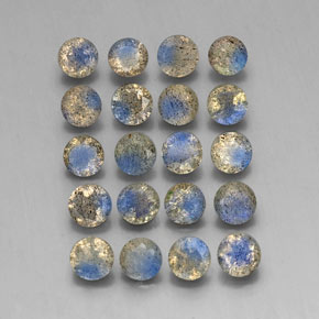 8.00 ct Multicolor Labradorite Stone, Natural Labradorite in Round Facet Shape for Sale
