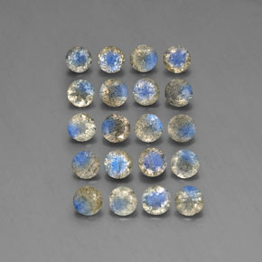 7.30 ct Multicolor Labradorite Gemstone, Labradorite Gem in Round Facet Shape for Sale.