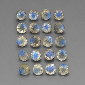 7.30 ct Multicolor Labradorite Stone, Natural Labradorite in Round Facet Shape for Sale