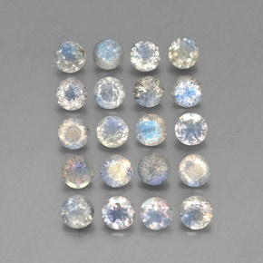 7.40 ct Multicolor Labradorite Gemstone, Labradorite Gem in Round Facet Shape for Sale.