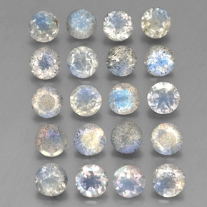 7.40 ct Multicolor Labradorite Stone, Natural Labradorite in Round Facet Shape for Sale