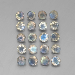 7.29 ct Multicolor Labradorite Gemstone, Labradorite Gem in Round Facet Shape for Sale.